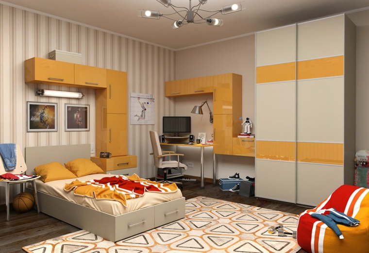 decoracion infantil color amarillo anaranjado