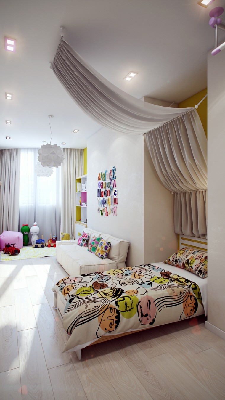 decoracion infantil diseño moderno cama
