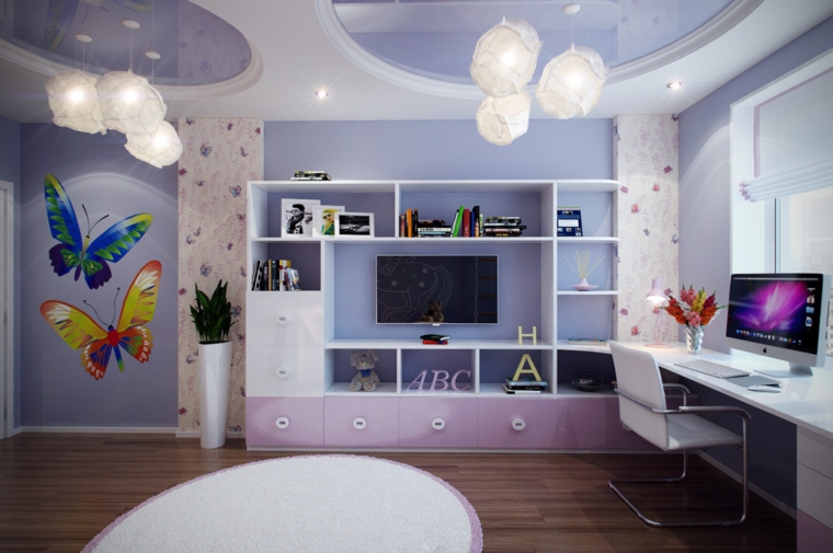decoracion infantil color lila violeta
