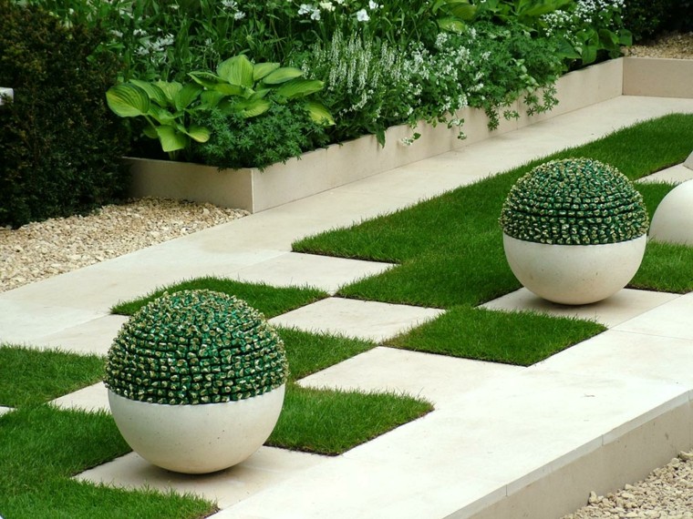decoraciones modernas para el jardín diseno de jardines modernos decoraciones interesantes bolas ideas