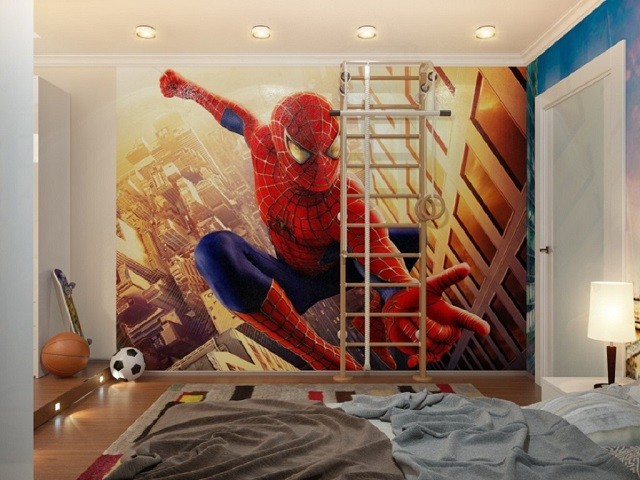 diseño decoración heroe niños spiderman