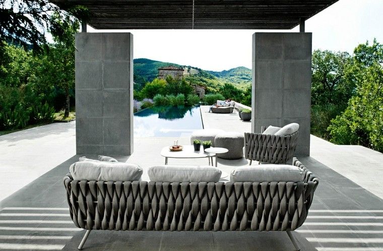 el mundo aire libre pergola muebles ideas diseño elegantes