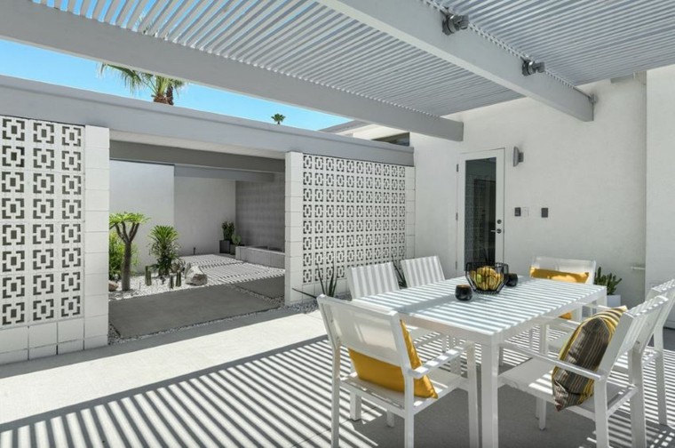 el retiro mereces patio pergola ideas blanco moderno