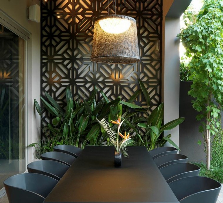 el retiro muebles color negro plantas patio ideas 
