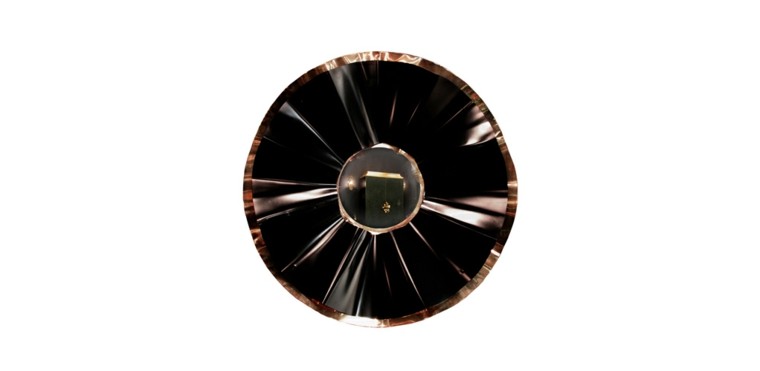 espejo ojo negro color bronce
