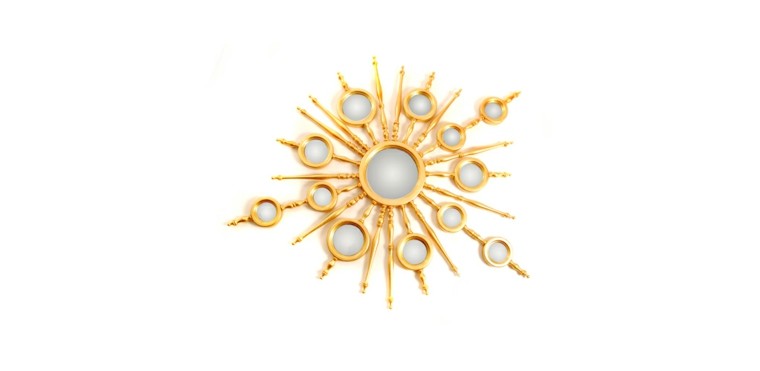 espejo sol modelo apollo dorado