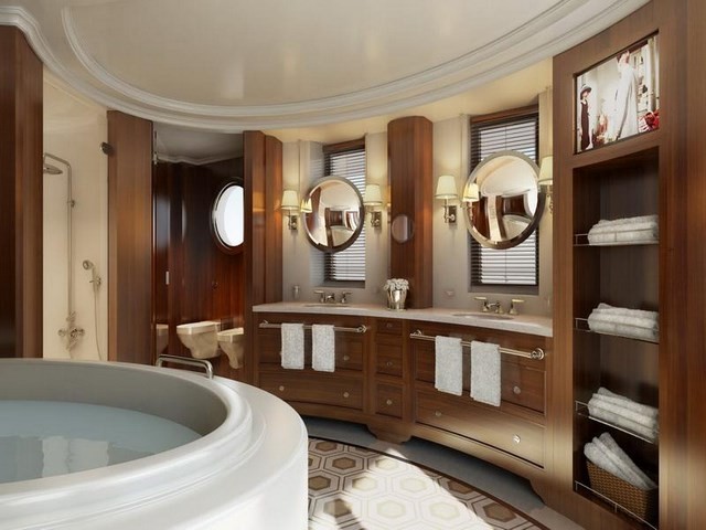 espejos bañera madera toallas bañera masaje