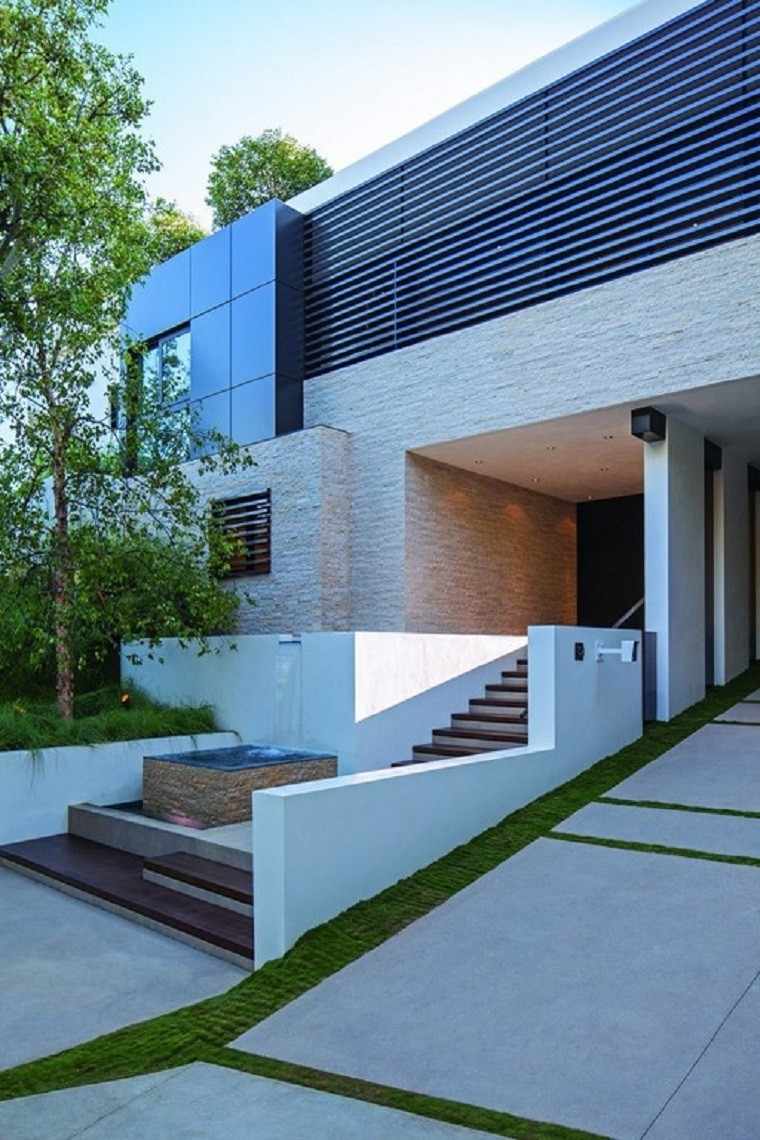 estanque casa moderno diseño escalones
