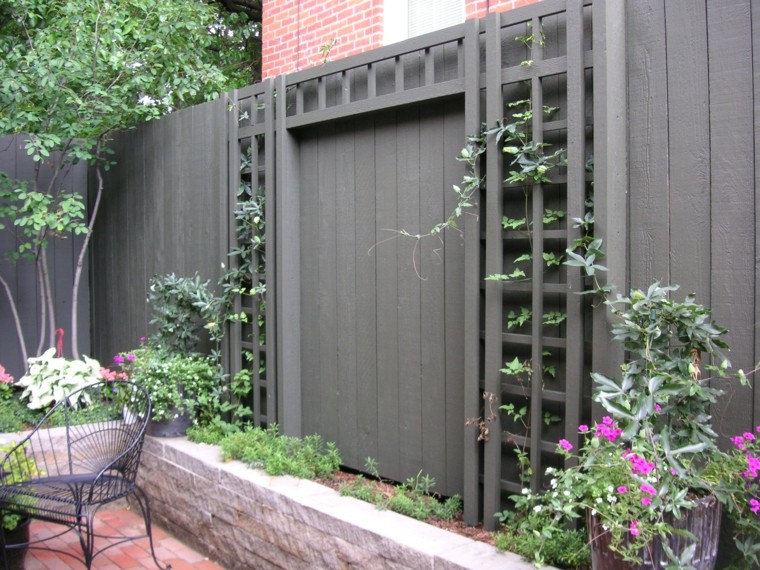estilo jardin rejas plantas ideas negro bonito