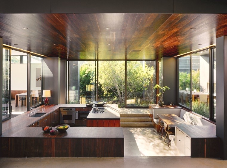 cocina con laminado oscuro madera cocina laminado oscuro madera