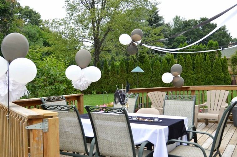 fiesta globos decoracion sillas patio
