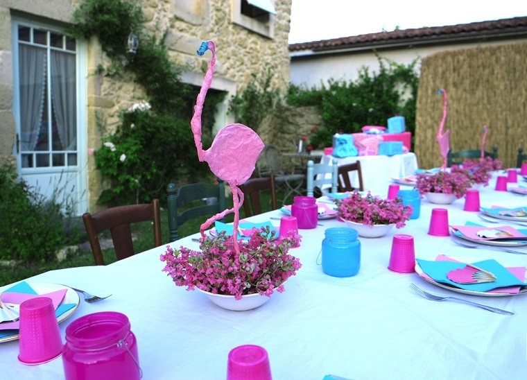 flameco fiesta decoracion rosa flores