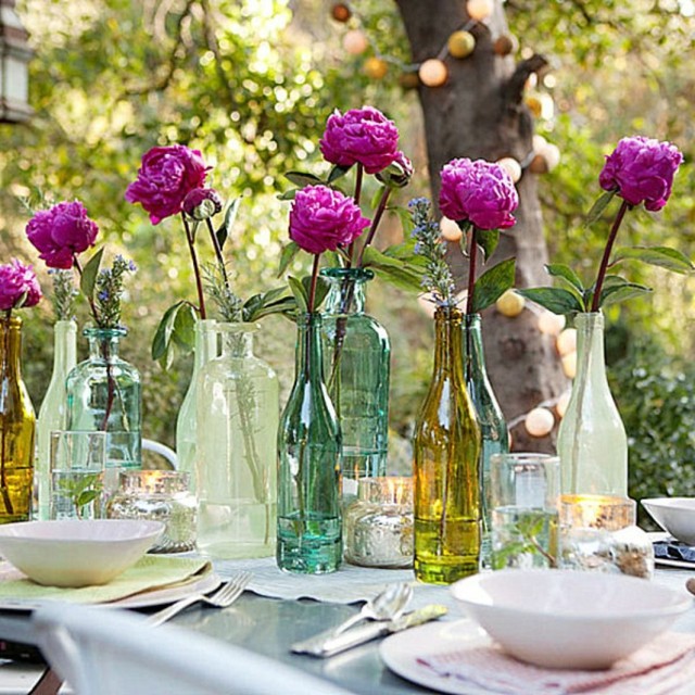 la primavera idea botellas cristal reciclar flores