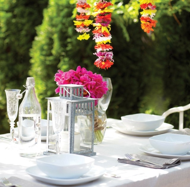 idea sutil bonita simple mesa jardin jarron cristal