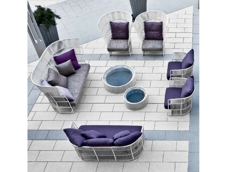 ideas blanco modernas jardin diseño muebles