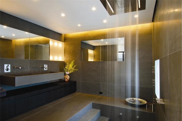 ideas innovadoras ideas baño moderno ducha techo