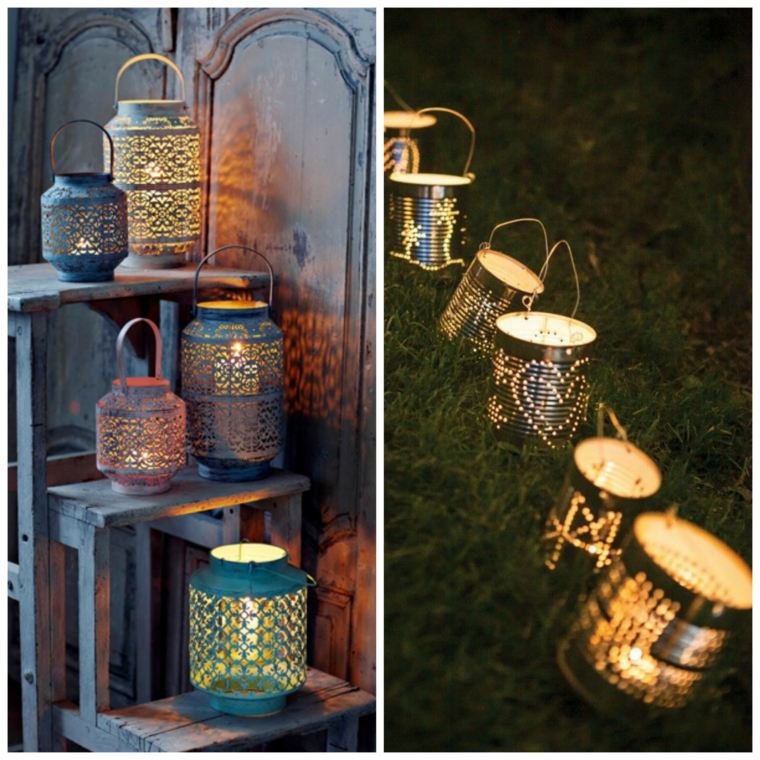 iluminacion jardines metalicas diy ideas