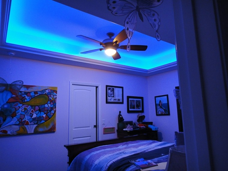 iluminación led ventilador mariposa diseño tradicional