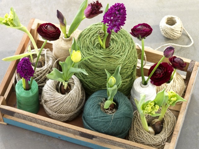 interesante idea mesa flores temporada moderna primavera