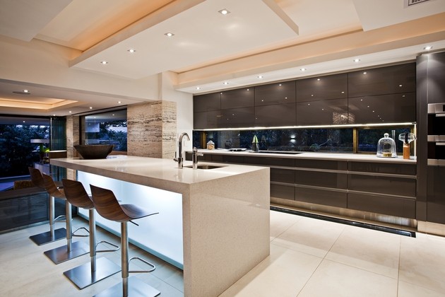 isla cocina marmol beige minimalista