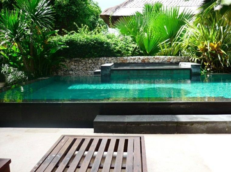 jardin pequeño piscina grande moderna