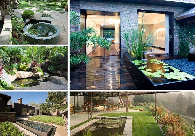jardin y decoracion estanques ejemplos casa elegante