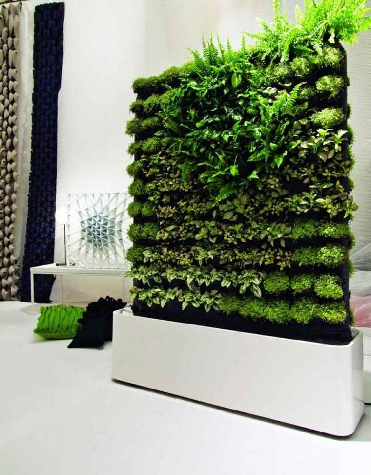 jardinera vertical decorativa salon pared