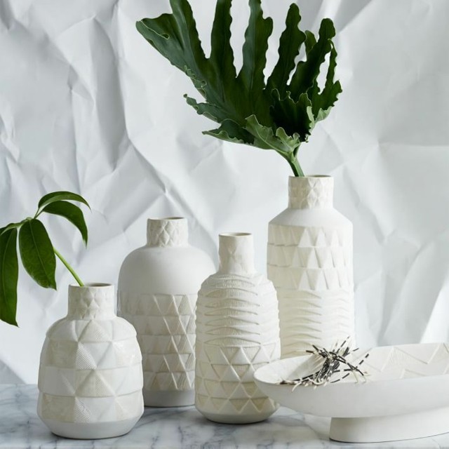 jarrones formas geometricas blancos modernos bonitos
