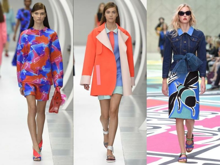 la moda tendencias pasarela colores azules