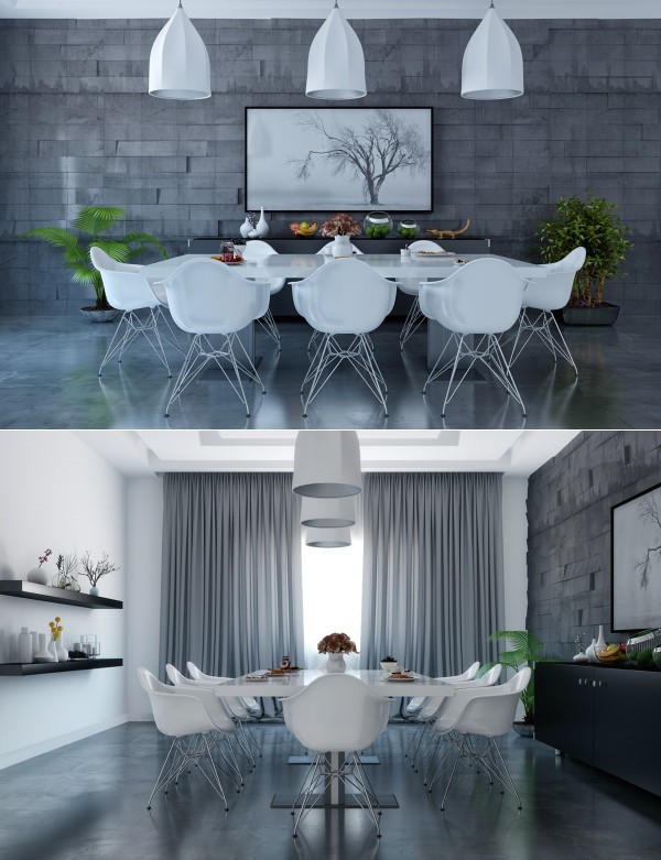 comedor estilo industrial con mesa blanca lamparas tres blancas mesa comedor