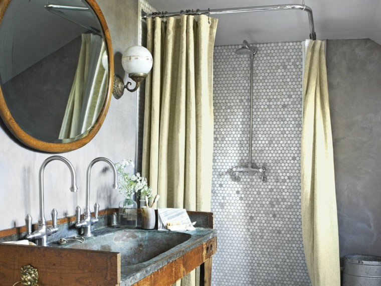 lavabo envejecido oxidado metal madera