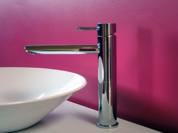 lavabo moderno pared rosa