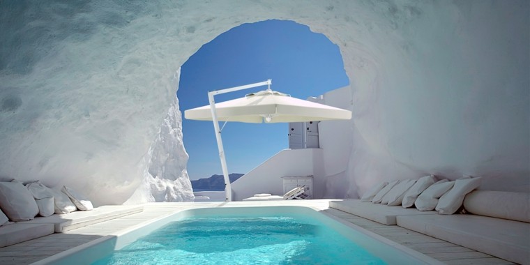 lugar precioso piscina ideas sombrilla blanca