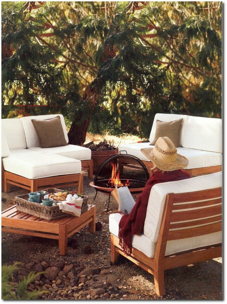 lujoso zen lugar fuego ideas modernas ideas bosque