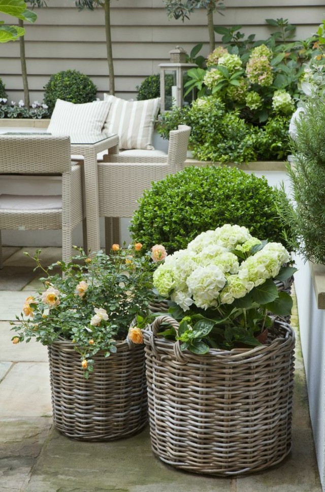 macetas jardin idea interesantes modernos cestos