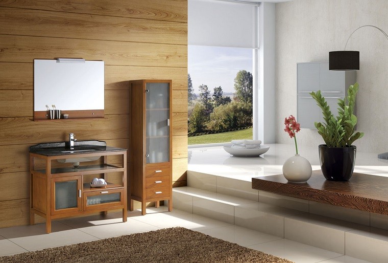 madera estante lavabo toallero muebles