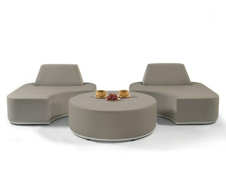 manutti sofas puzle gris redondo