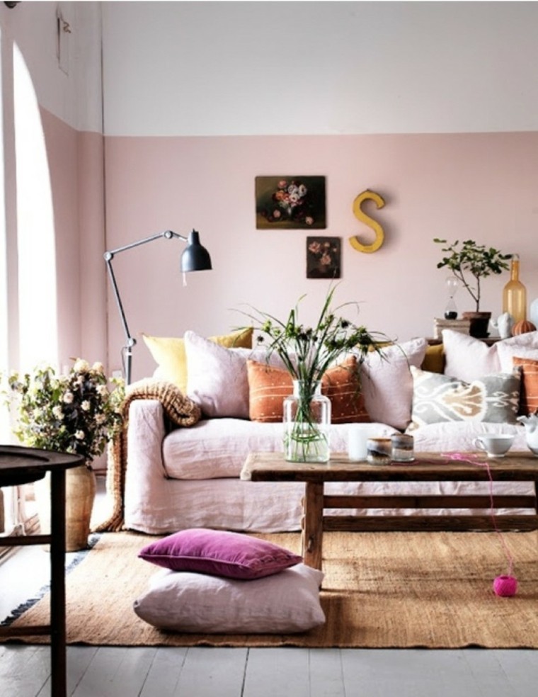 mesa cafe forma rectangular madera sofa ideas comodo