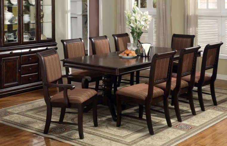 mesas de comedor sillas tazpizadas tejido estilo moderno clasico
