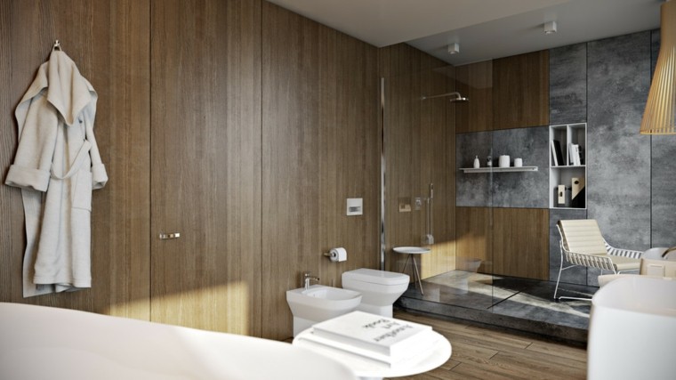 muebles baño laminado paredes madera