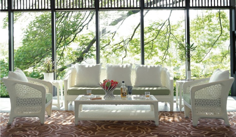 conjunto de muebles blancos de jardin muebles blancos conjunto jardin estilo