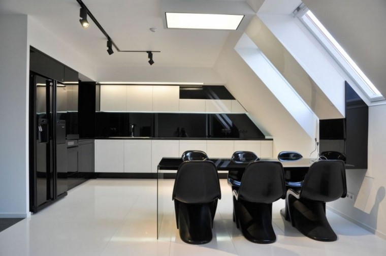 muebles comedor estilo contemporraneo negro moderno 