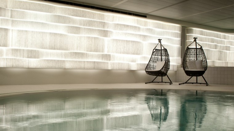 muebles de jardín silla colgante cojines piscina
