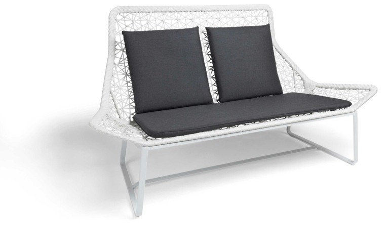 muebles de jardín sofa blanco cojines maia
