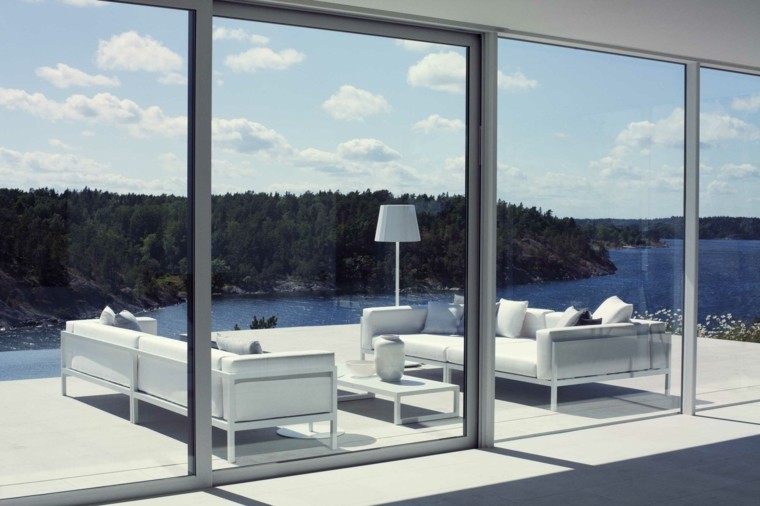 muebles salon exterior lampara lago