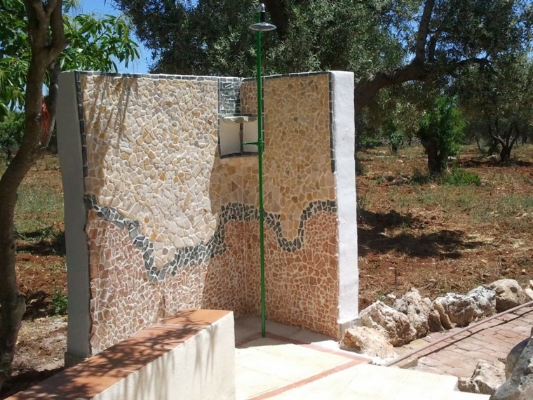 mural rocas muro ducha ele