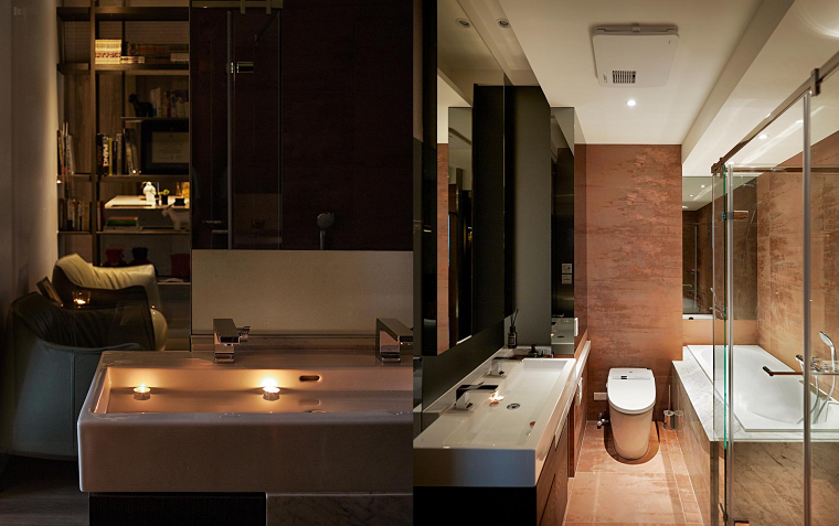 naturaleza interior baño casa asiatica ideas