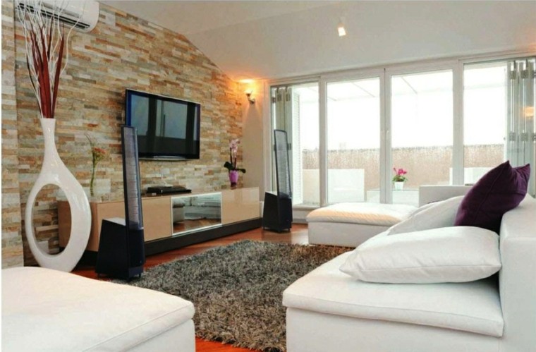 naturalismo salon casa jarron blanco ideas