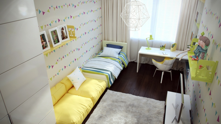 papel pared muchos colores cuarto
