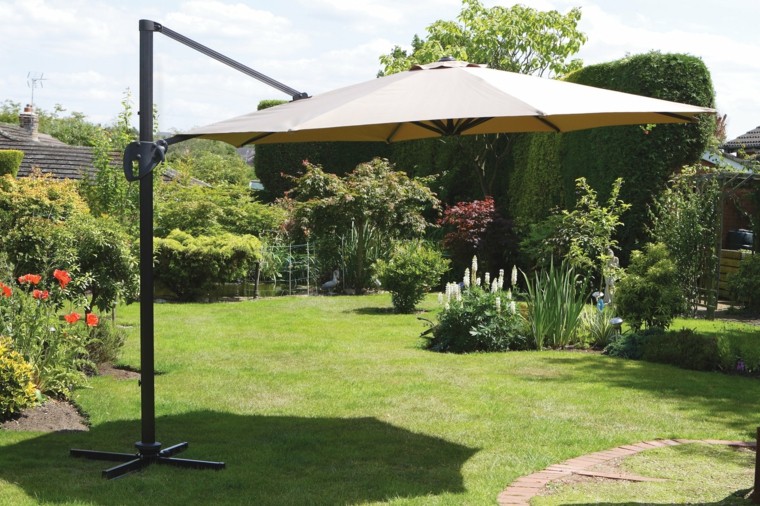 parasol color beige jardin